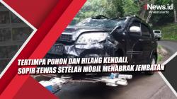 Video Tertimpa Pohon dan Hilang Kendali, Sopir Tewas setelah Mobil Menabrak Jembatan