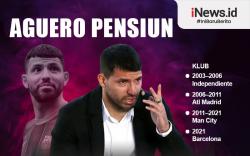 infografis Sergio Aguero Pensiun