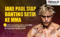 Infografis Jake Paul Siap Banting Setir ke MMA