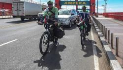 2 Warga Tangsel Pergi Haji Naik Sepeda Tiba di Palembang