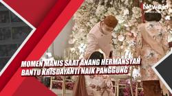 Video Momen Manis saat Anang Hermansyah Bantu Krisdayanti Naik Panggung