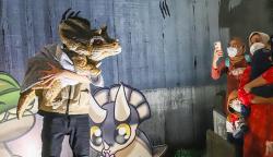Penampakan Dinosaurus Masuk Mal, Ada T-Rex dan Raptor