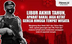 Infografis Aparat Jaga Ketat Gereja hingga Tempat Wisata saat Libur Akhir Tahun
