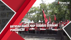 Video Ratusan Kader PDIP Terobos Gerbang Pengadilan