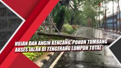 Video Hujan dan Angin Kencang, Pohon Tumbang Akses Jalan di Tengerang Lumpuh Total