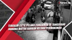 Video Terekam CCTV, Pelaku Curanmor di Tangerang Dorong Motor Korban Keluar Permukiman