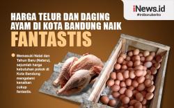 Infografis Harga Telur dan Daging Ayam di Kota Bandung, Naik Fantastis