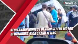 Video Kecelakaan Minibus dengan Sepeda Motor di Batubara, Tiga Orang Tewas