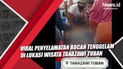 Viral Video Penyelamatan Bocah Tenggelam di Lokasi Wisata Tanazawi Tuban