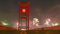 Jembatan Ampera Ditutup untuk Cegah Kerumunan saat Perayaan Tahun Baru<