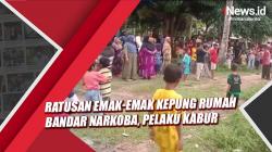 Ratusan Emak-Emak Kepung Rumah Bandar Narkoba di Madina, Pelaku Kabur