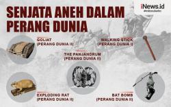 Infografis Deretan Senjata Aneh di Perang Dunia, Ada Bom Kelelawar 