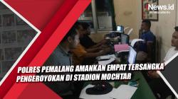 Video Polres Pemalang Amankan Empat Tersangka Pengeroyokan di Stadion Mochtar