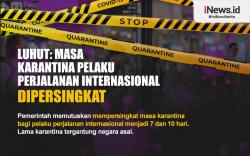 Infografis Masa Karantina Pelaku Perjalanan Internasional Dipersingkat