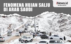 Infografis Kota di Arab Saudi Diselimuti Salju