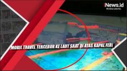 Mobil Travel Tercebur ke Laut saat Berada di Kapal Feri