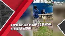 Lepas Kendali, Kapal Tabrak Dinding Dermaga di Berau Kaltim