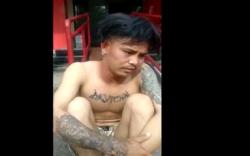 Sok Jago saat Direkam Korban, Pemalak Bertato Ini Menangis di Kantor Polisi <