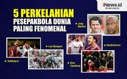 Infografis 5 Perkelahian Pemain Sepakbola Dunia Paling Fenomenal