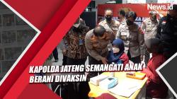 Kunjungi Vaksinasi Siswa SD di Semarang, Kapolda Jateng Semangati Anak Berani Divaksin