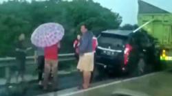 Pajero Sundul Pantat Truk Hino di Jalan Tol Lampung, Sopir Tewas