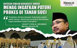 Infografis Ratusan Jemaah Berangkat Umrah, Menag Ingatkan Patuhi Prokes di Tanah Suci