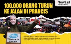 Infografis 100.000 Orang Turun ke Jalan di Seluruh Prancis