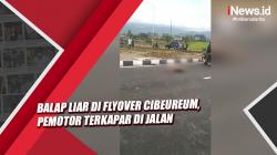 Balap Liar di Flyover Cibeureum Sukabumi, Pemotor Terkapar<