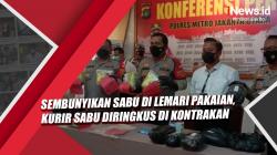 Video Sembunyikan Sabu di Lemari Pakaian, Kurir Sabu Diringkus di Kontrakan