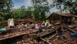 Penampakan Rumah Hancur akibat Bom Ikan di Pandeglang, 1 Orang Tewas