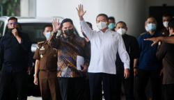 Momen Menteri Erick Thohir Lapor Kasus Dugaan Korupsi Pesawat Garuda Indonesia