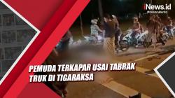 Ugal-ugalan, Pemuda Terkapar usai Tabrak Truk di Tigaraksa