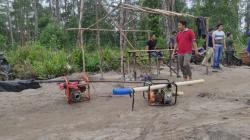 Penertiban Tambang Ilegal di Belo Laut Muntok, Polisi Amankan 9 Mesin