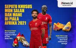 Infografis Sepatu Khusus Mohamed Salah dan Sadio Mane di Piala Afrika 2021