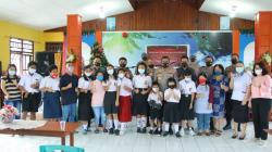 Polda Sulut Berbagi Sukacita Natal Bersama Anak Panti Sosial Bartemeus