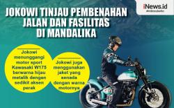 Infografis Jokowi Naik Motor Tinjau Pembenahan Fasilitas di Mandalika