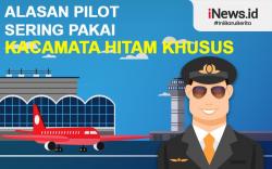 Infografis Alasan Pilot Sering Pakai Kacamata Hitam Khusus