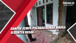 Video Dampak Gempa, Puluhan Rumah Warga di Banten Rusak