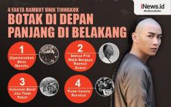 Infografis Fakta-Fakta Rambut Unik Tiongkok, Botak Depan Panjang Belakang