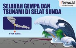 Infografis Gempa dan Tsunami di Selat Sunda, Paling Dahsyat saat Krakatau Meletus