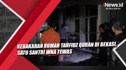 Video Kebakaran Rumah Tahfidz Quran di Bekasi, Satu Santri WNA Tewas