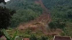 Mengerikan, Tebing 200 Meter Longsor di Ciherang Sumedang<