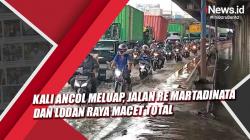 Kali Ancol Meluap, Jalan RE Martadinata dan Lodan Raya Macet Total