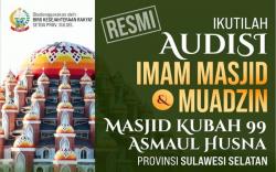 Pemprov Sulsel Gelar Audisi Imam dan Muazin Masjid Kubah 99, Ini Syaratnya