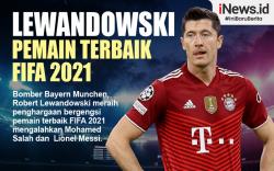Infografis Robert Lewandowski Pemain Terbaik FIFA 2021