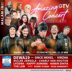 Malam Ini! Dhani dan Mulan Kolaborasi Menyentuh Hati di Panggung Amazing Concert Kangen Dewa 19 di GTV 