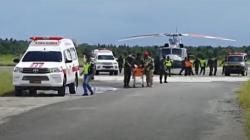 Anggota TNI Korban Baku Tembak KKB Dievakuasi Gunakan Helikopter ke RS TNI AL Kota Sorong<