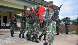 Upacara Pelepasan Jenazah Prajurit TNI Gugur Ditembak Teroris KKB Papua
