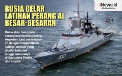 Infografis Rusia Gelar Latihan Perang Besar-besaran Libatkan 140 Armada Tempur