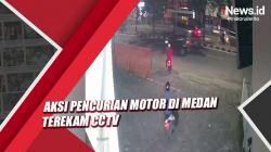 Aksi Pencurian Motor di Kota Medan Terekam CCTV, Sempat Dipergoki Korban